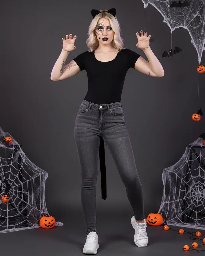 Leafletic Women BoldFlex Bodysuit & Black Jeans Combo