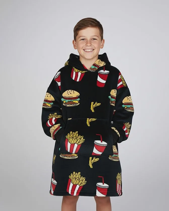 Pantoneclo School Boy’s Oversized Coral Fleece Hoodie