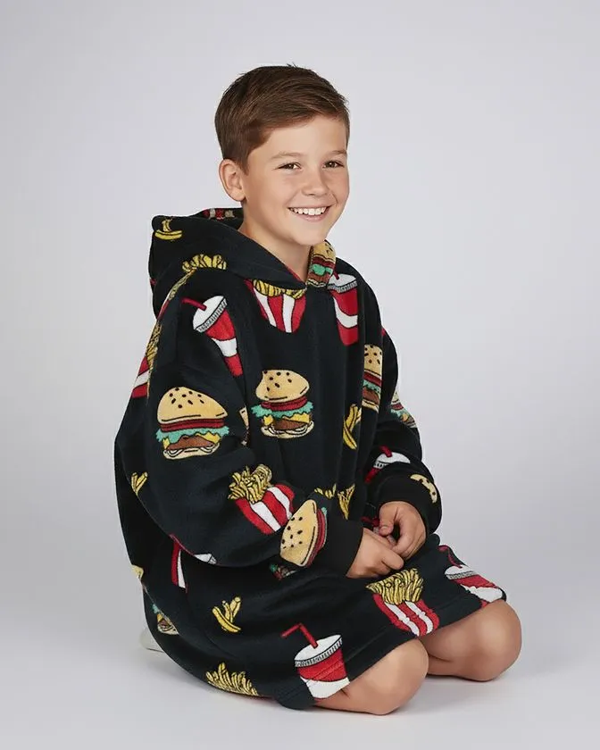 Pantoneclo School Boy’s Oversized Coral Fleece Hoodie